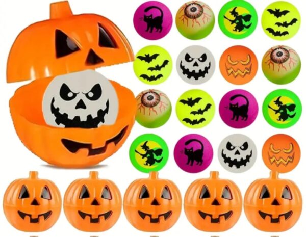 Halloween bouncy ball in pumkin