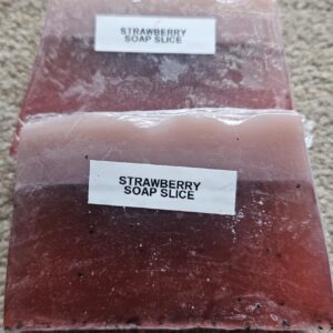 Strawberry soap slice