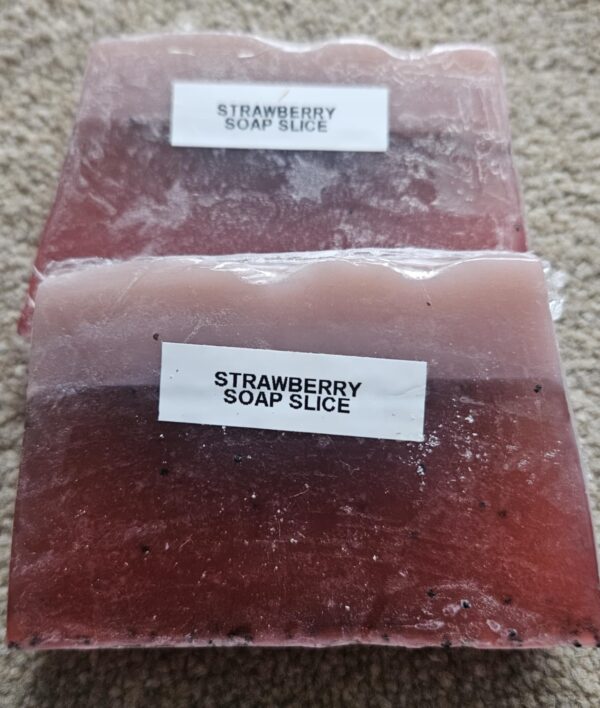 Strawberry soap slice