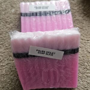 Parma violet soap slice
