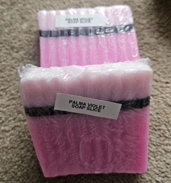 Parma violet soap slice