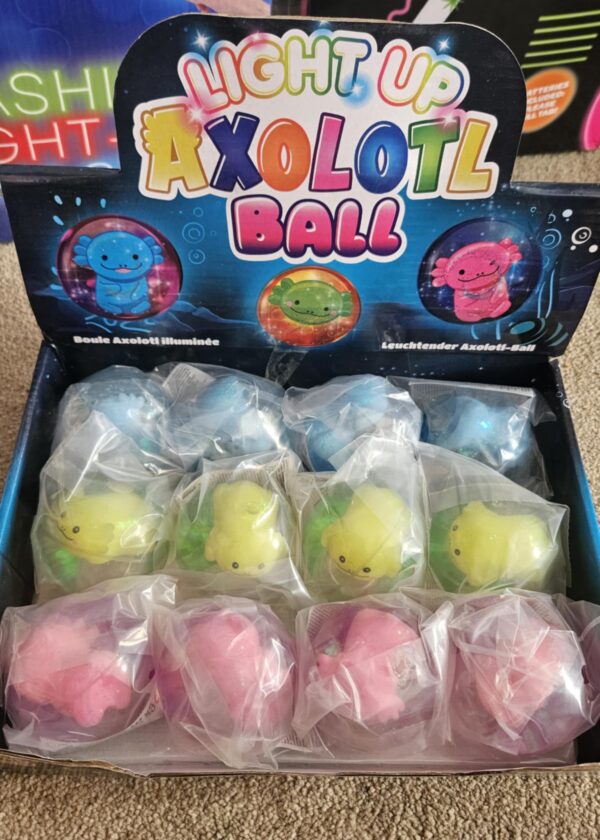 Axolotl flashing bouncy balls