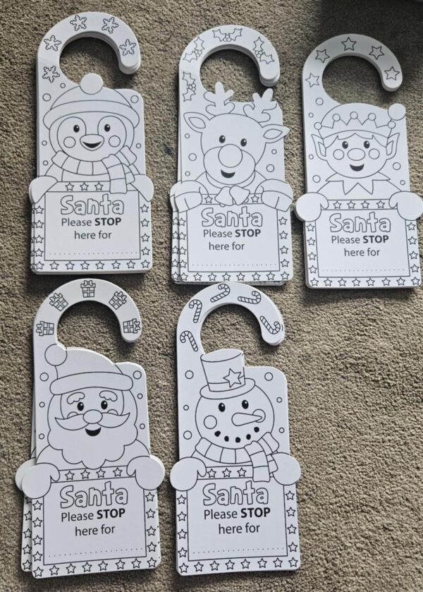 Santa stop here door hangers