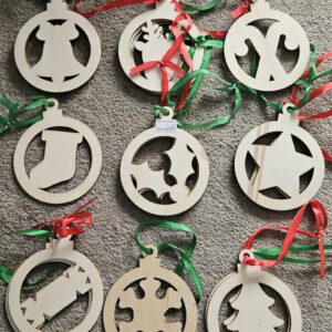 Make your own wooden tree decorations