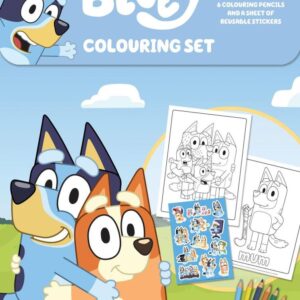 Bluey colouring set