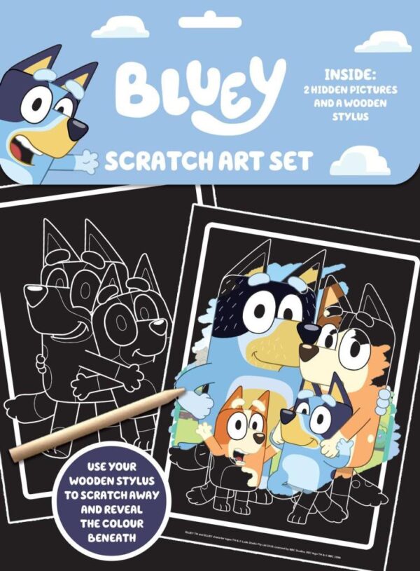 Bluey scratch art sets