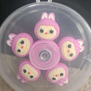 Dark pink labubu spinners