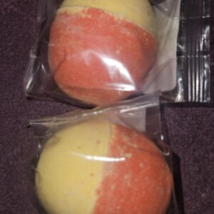 Sticky toffee bath bomb